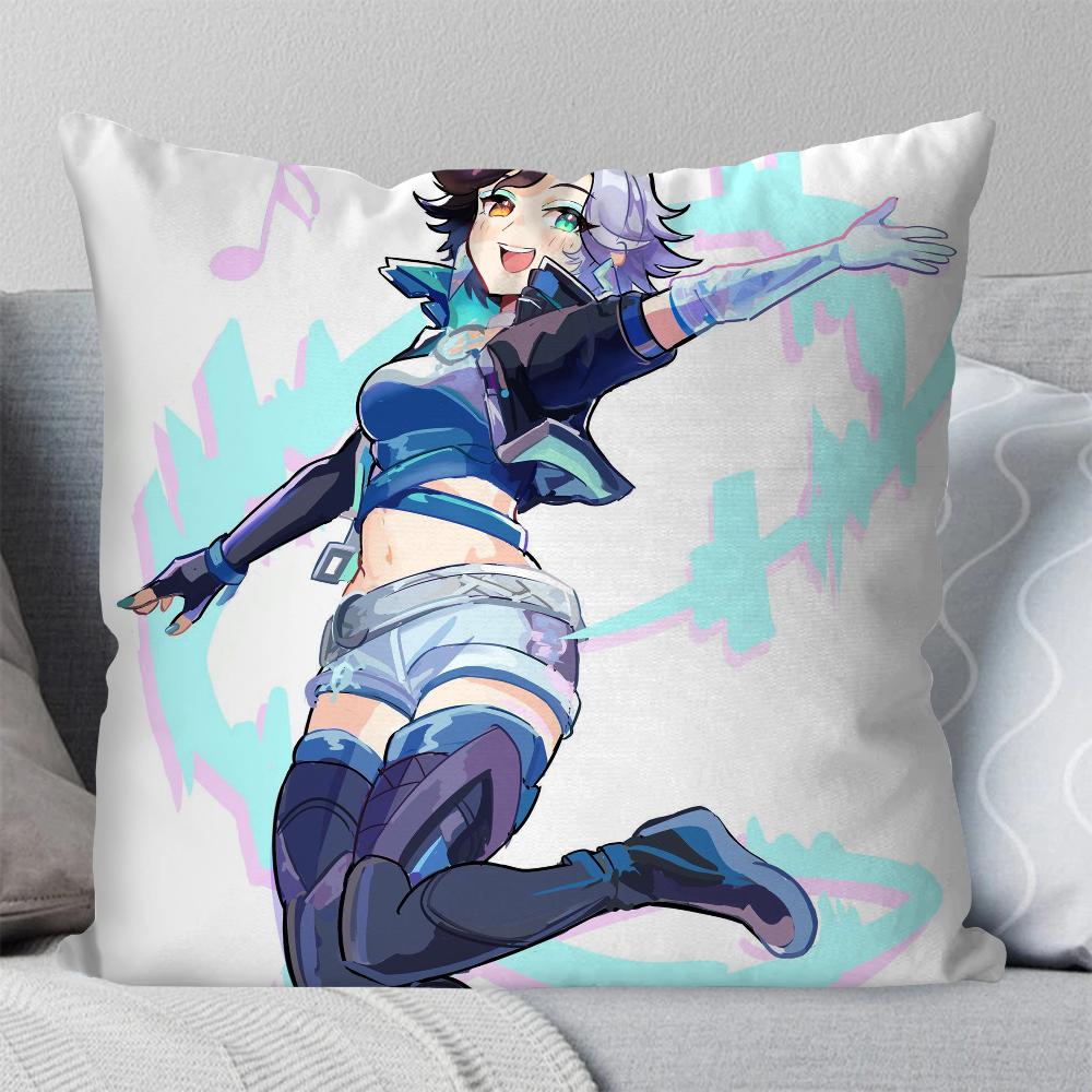 Luna S-Snow Game M-Marvel Rivals Pillow Case Square Pillow Bedroom Sofa Leisure Comfort CushionLiving Room Home Decoration 40X40