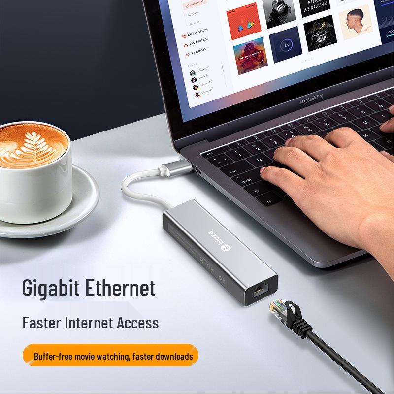Biaze USB-C To RJ45 Gigabit Ethernet Adapter for Laptop