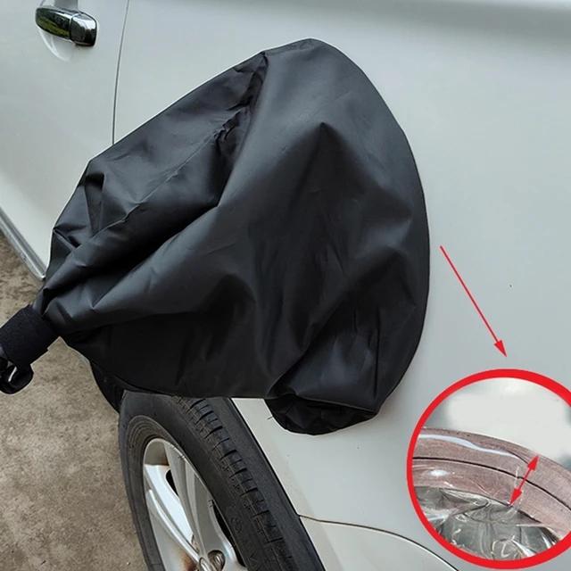 Kolip EV Charger Port Cover, All-Weather Outdoor Waterproof Winter Snow Rain Protection, Electric Car Charging Port Cover With Magnetic Attachment Black silver coated