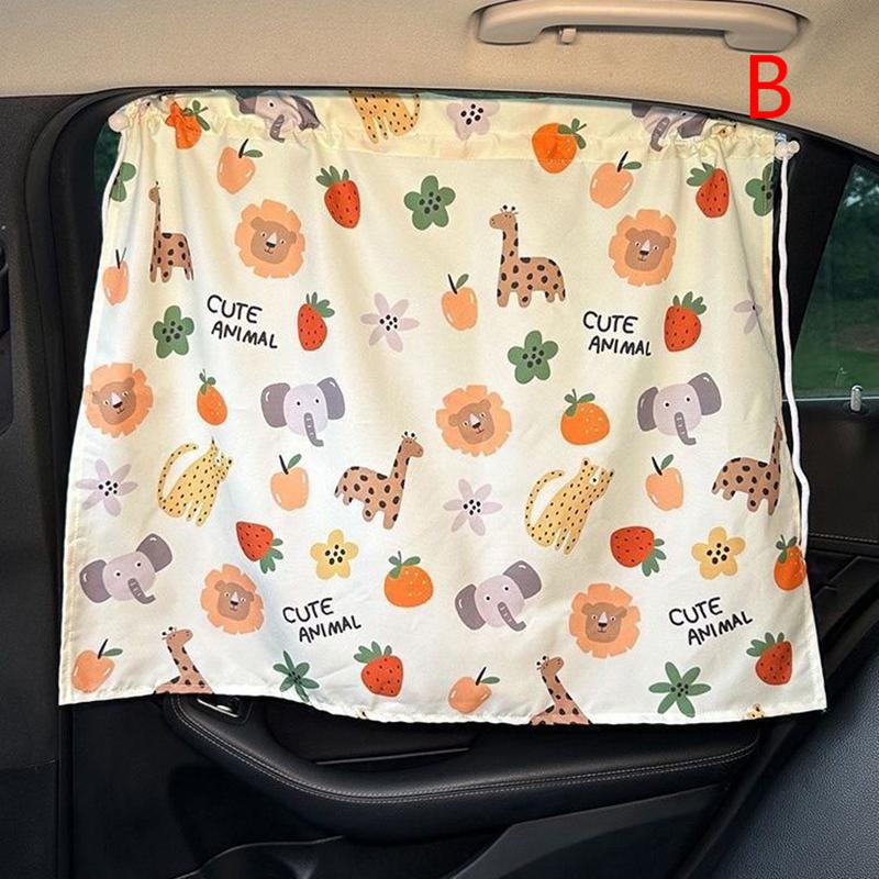 1Pc Universal Car Sun Shade Curtains Cute Cartoon Bear Car Styling Rear Side Window Windshield Sunshade Protect Window Curtains