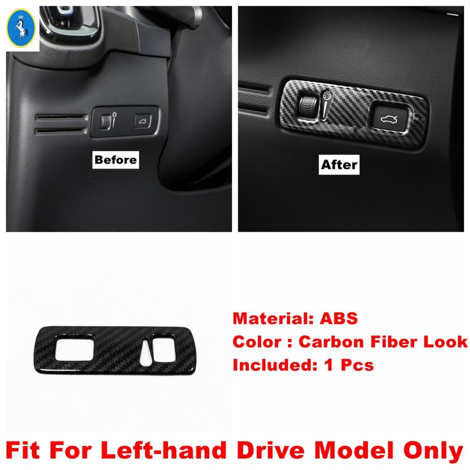 

Window Lift Button / A-Pillar Air Outlet / Headlight Switch Cover Trim For Volvo XC40 2018 - 2025 Accessories Carbon Fiber Headlight Switch