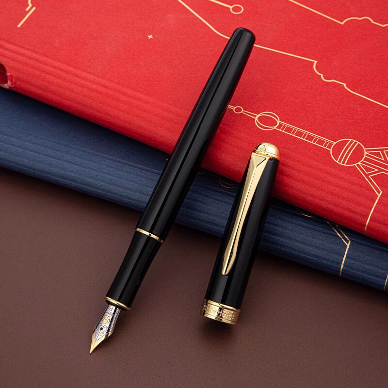 Hero 850 Fountain Pen - Fine Nib, Metal Barrel, Ideal for Students and Professionals, Engravable 0.5mm Pen