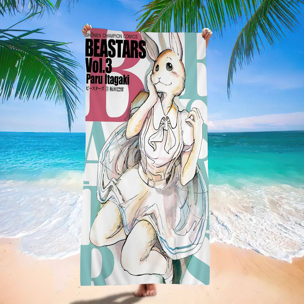 Drama Anime B-BEASTARSs Microfiber Blanket Quick Drying Beach Towels Oversized Printing Super Absorbent Pool Towel Blanket