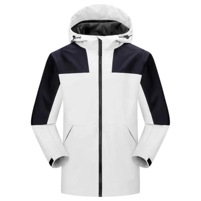 

Men s Color-Blocked Windbreaker: Thick, Windproof & Waterproof Trench Coat for Autumn/Winter Mountaineering, with Logo. 2XL