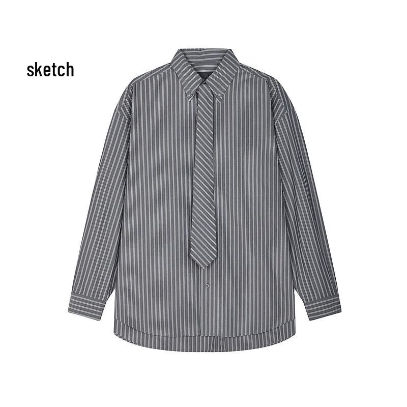 Men s 2024 Autumn Relaxed-Fit Long-Sleeve Shirt M