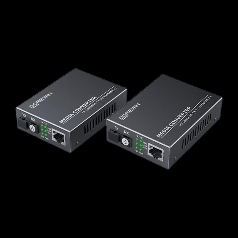 DOREWIN 100M Single-Fiber 25KM Optical Transceiver Pair