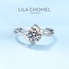 Bague de mariage Bijoux fins Platine PT950 Anneaux pour femmes Fiançailles Moissanite Diamant VVS1 Couleur D 0.5/1ct Fille Saint-Valentin