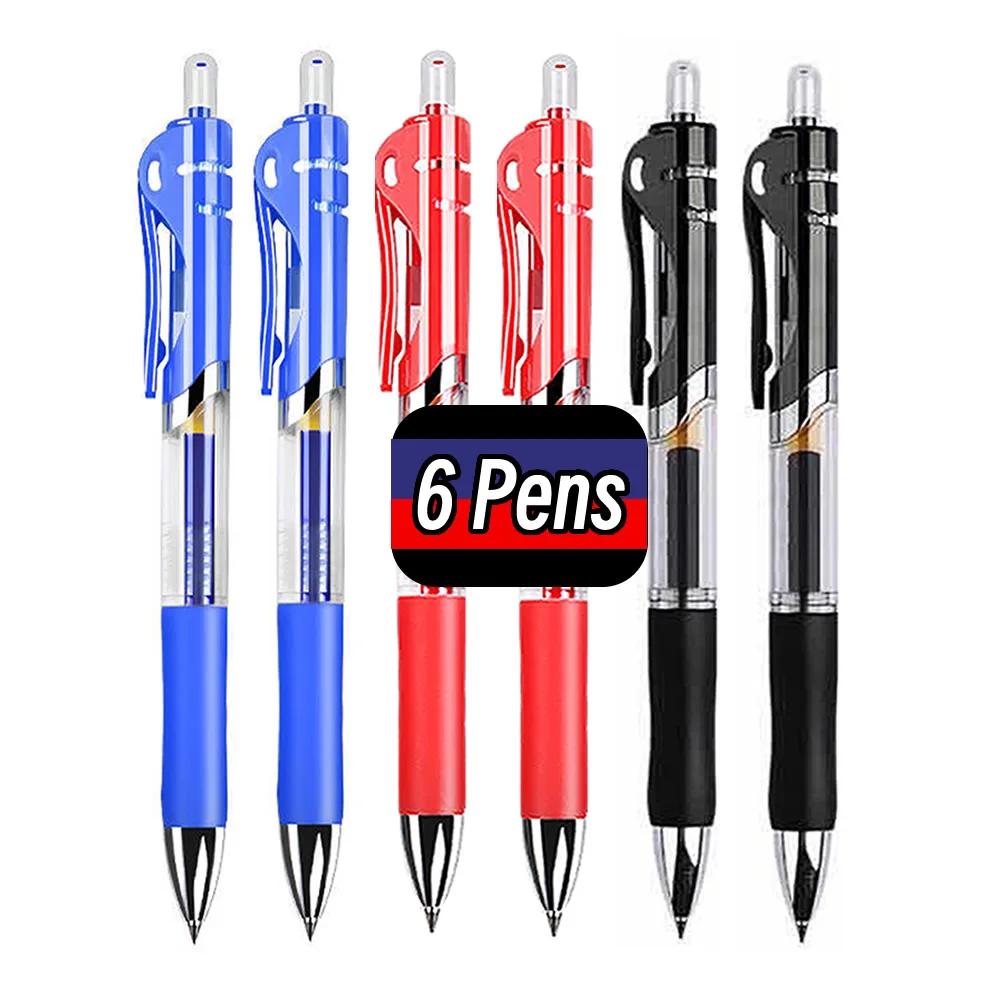 Bolígrafos de Gel Retráctiles 0.5mm Tinta Roja Azul Negra Papelería Estética de Colores Suministros para Bolígrafos Bolígrafo Bicelado y Lápices de Oficina Escritura Escuela