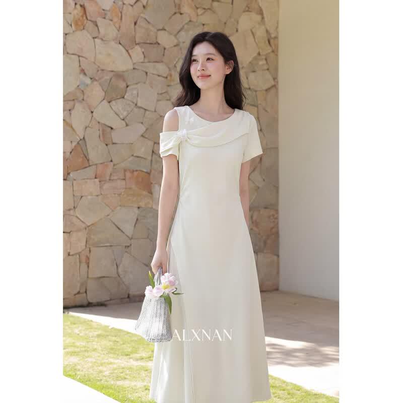 French Style Elegant Summer A-Line Dress S