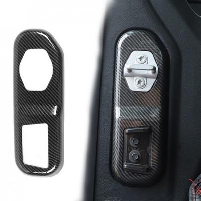 Carbon Fiber Tailgate Trunk Lock Panel Decor Cover for Jeep Wrangler JL JLU 18+