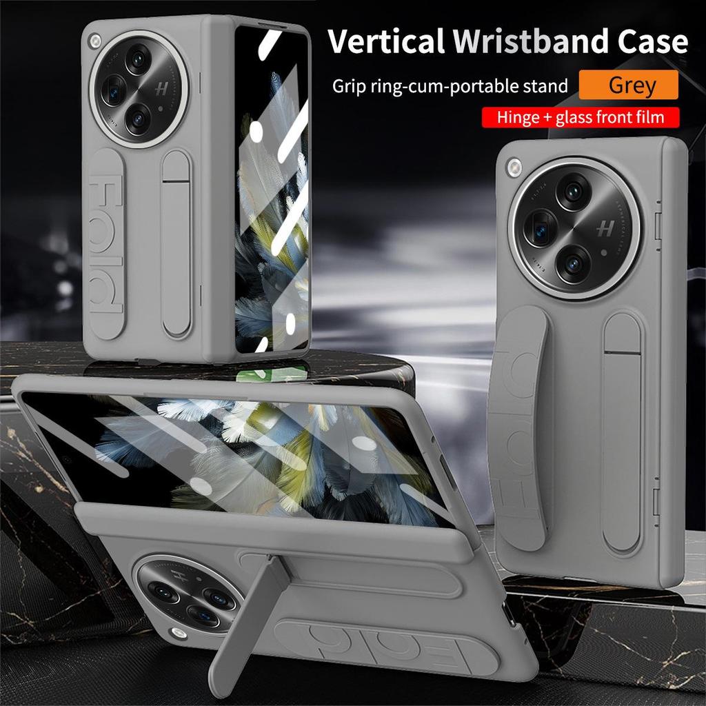 OnePlus Open Case: Full-Coverage Drop-Proof Design with Wrist Strap & Vertical Stand