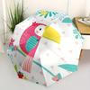 1pc Tropical Bird Auto Umbrella - Auto Open/Close Folding Umbrella with Reinforced 8-Rib Frame, 122
