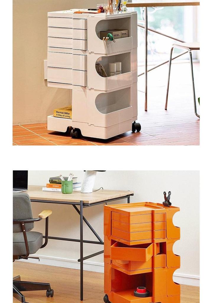Nordic Rotating Multi-Layer Storage Cabinet: Versatile Makeup, Bedside, or Snack Organizer