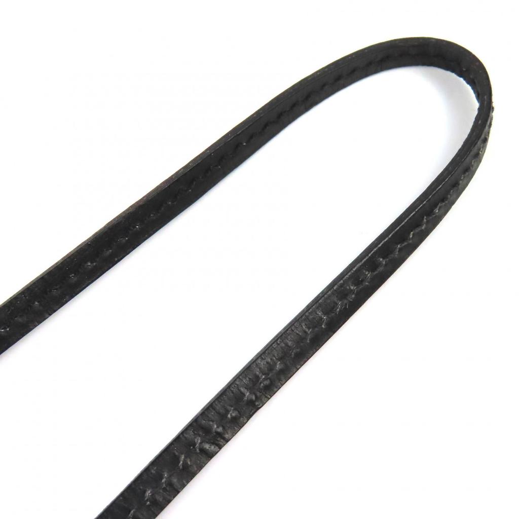 Very Good HERMES Necklace Margiela-era Clochette Necklace black leather Women Used