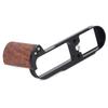 Wood And Metal Hand Grip With Quick Release Base Plate For Camera Enhances Comfort And Protections