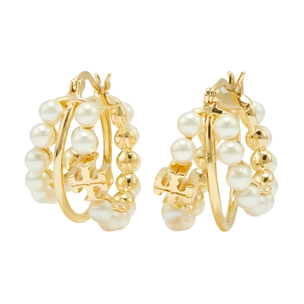 Tory Burch Original Design Pearl Earrings Women earrings Gold 167337#137