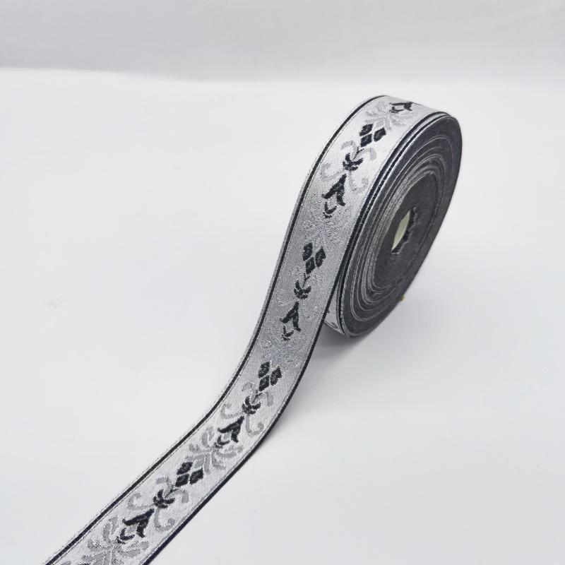 Jintian 3cm Etnický styl Žakárová stuha krajka - 24m kus pro oděvy, závěsy, bytový textil.