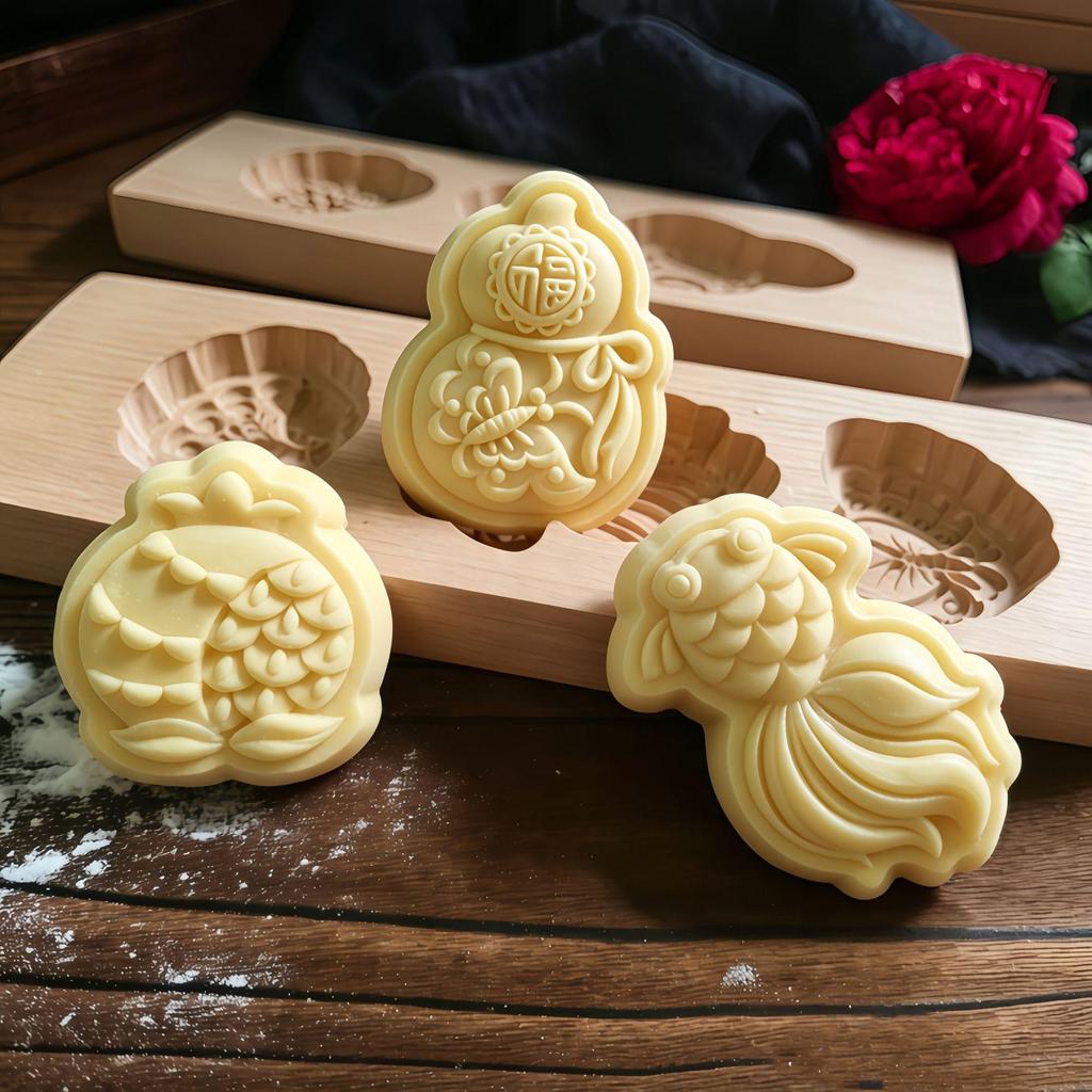 Handcrafted Qixi Mung Bean Cake Mold – Original Wooden Chinese Style