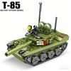 Militair T-85 Hoofdgevechtstank Voertuigen Leger Soldaat Figuren Bouwstenen Kinder Speelgoed Voor Kinderen Jongen Cadeau