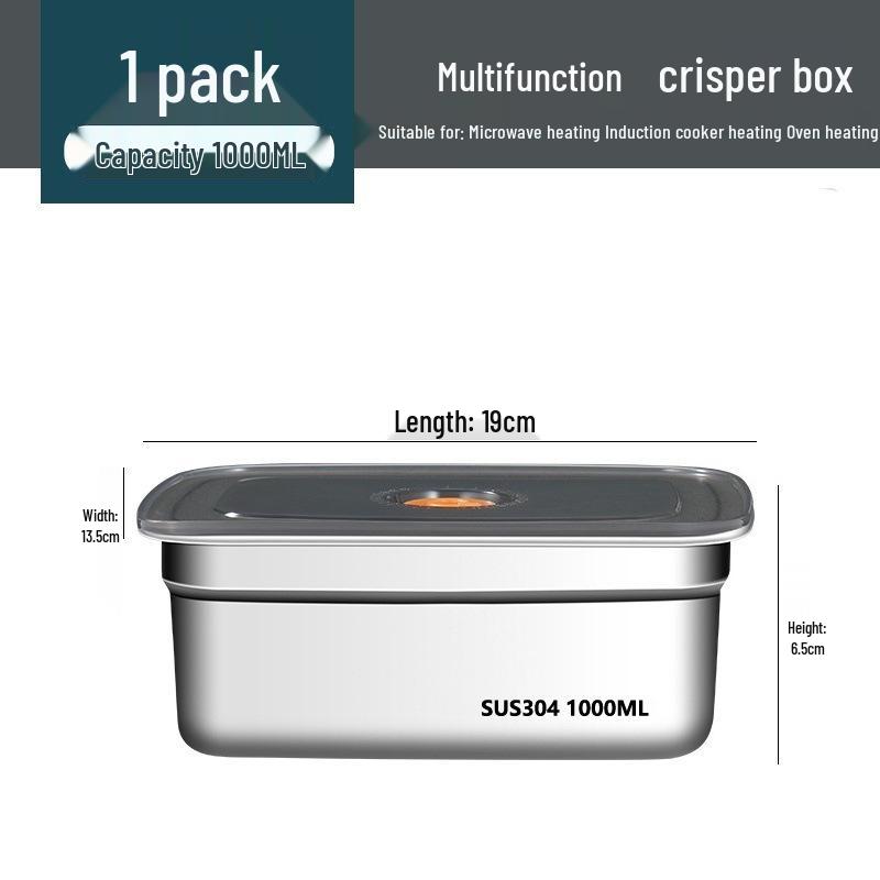 Customizable Stainless Steel Fresh-Keeping Food Grade Lunch Box with Lid