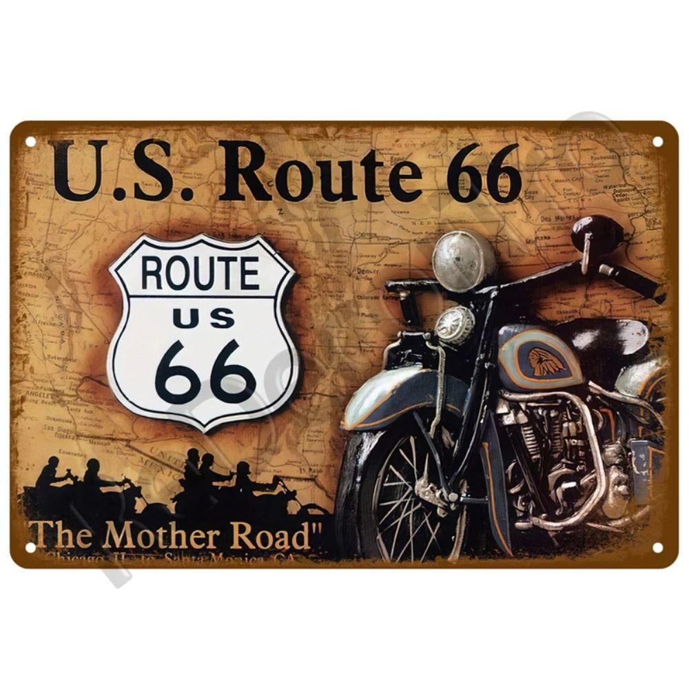 Metalowa Tabliczka Dekoracyjna na Ścianę do Garażu Motocyklowego 20x30cm