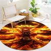 Naruto Fire Sage Mode Round Area Rug Carpet Rug For Living Room Bedroom Sofa Playroom Decor Nonslip Floor Mat