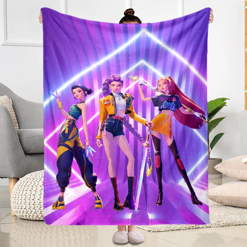Future Fashion Icons Blanket Comfortable Perfect for Bedding Office Chair Livingroom for All Seasons Digital Print