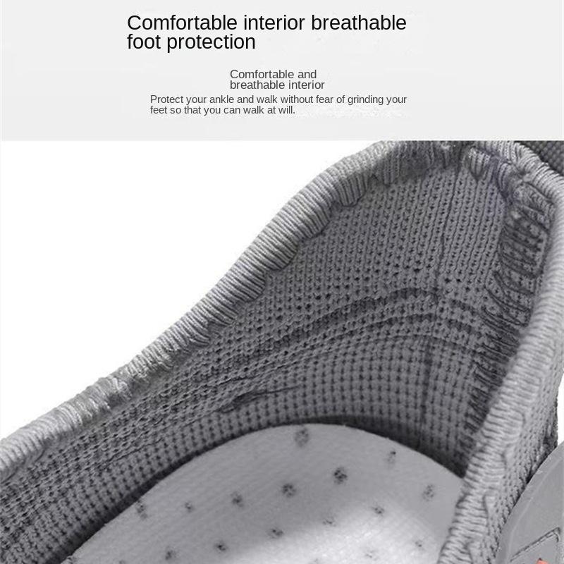 Fashion Men's lightweight mesh breathable casual sports shoes summer soft sole comfort anti slip outdoor running shoes fashion sneakers