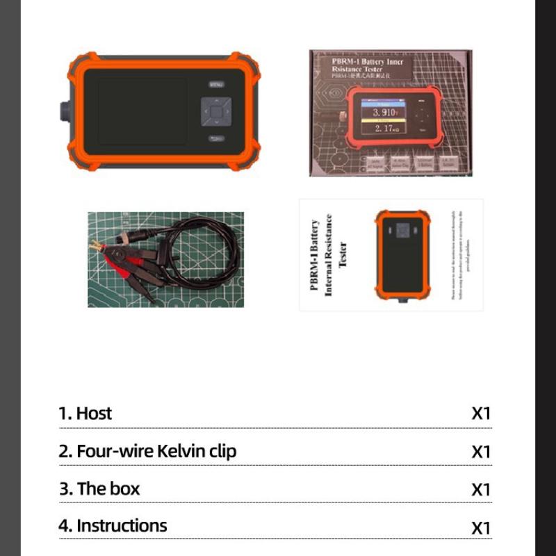 18650 Battery Tester PBRM-1 High Precision Voltage & Internal Resistance Meter with 2.8" TFT Screen for Li-ion & LiFePO4