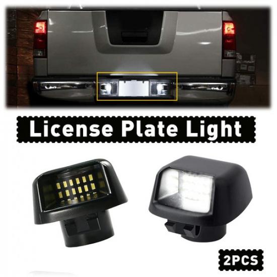 

2PCS Red White LED Plate License Light Fit Kit Nissan Suzuki Xterra Equator White Lamp