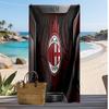 Asciugamano da Spiaggia Stampato AC Milan Asciugamano Morbido ad Asciugatura Rapida Coperta da Spiaggia Rettangolare Grande Portatile per Viaggi Piscina