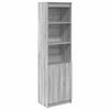 VidaXL Highboard Sonoma Grey 50x35x180 Cm Engineered Wood, Cabinet, Sideboard, High Storage Cabinet, 3328467