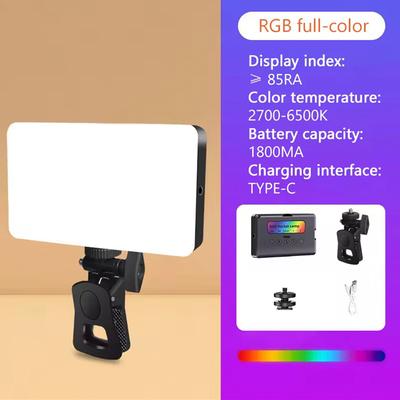 Rgb Led Cube Light Clip-on Stand-alone Adjustable Brightness Fill Light For Phone Laptop Camera Photography