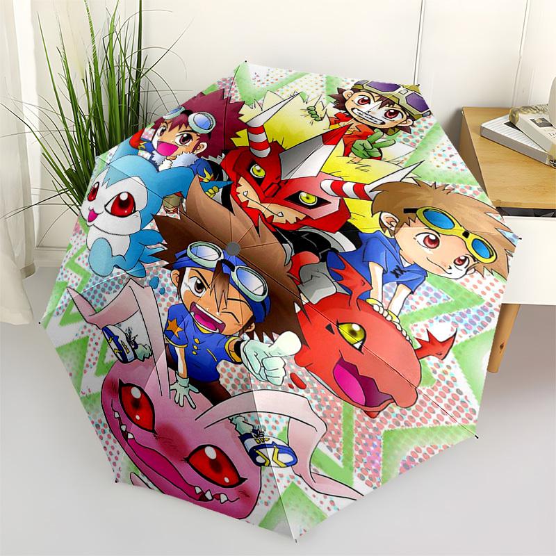 

1pc Digimon Adventure Outdoor Umbrella - Automatic Opening/Closing, Portable 3-Fold Design with Metal Frame - Perfect Gift for Fans, Travelers, Everyd