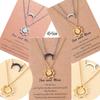2-delige Geluksketting Zon en Maan Hanger Ketting Ketting Bff Vriendschap Cadeaus Sieraden Roestvrij Staal Kettingen