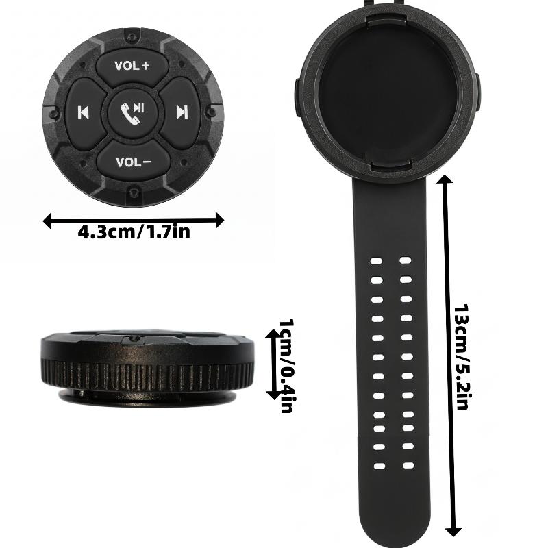 Wireless Bluetooth 5.3 Remote Media Controller Waterproof Handlebar Remote Control For Car Motorcycle And Bicycle