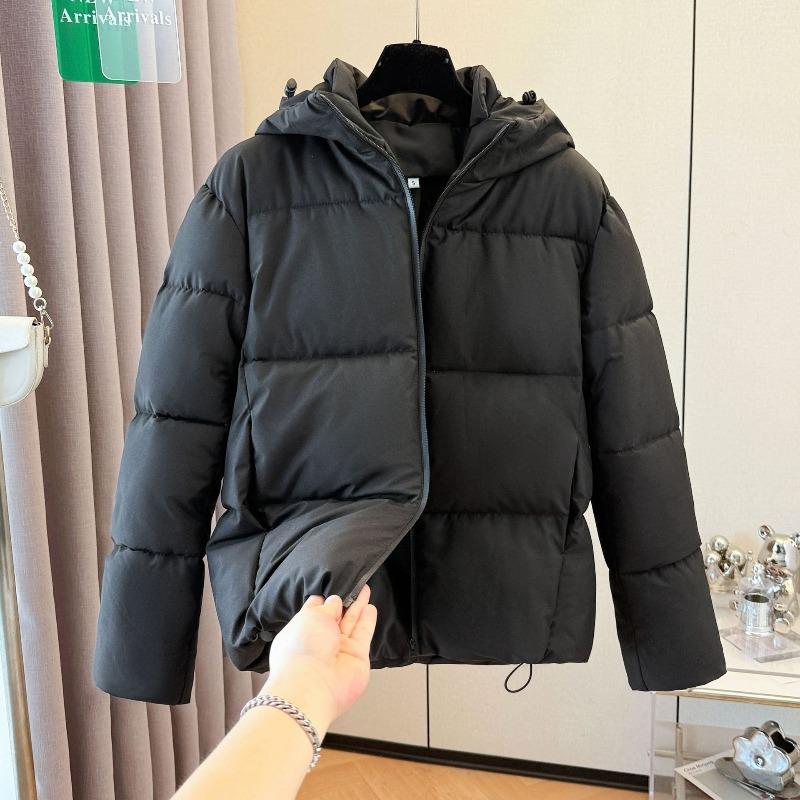 New solid color hooded windproof and anti-fouling down cotton cotton jacket short small bread jacket winter coat