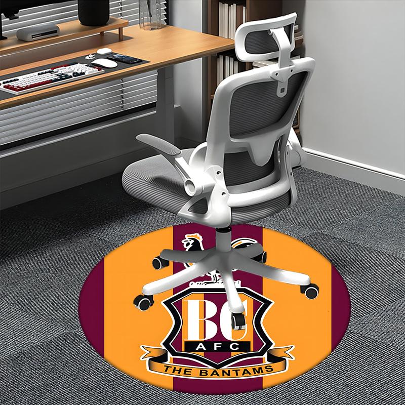 

Bantams AFC Chair mat Round Rug-Office carpet, Non-slip, Suitable for Living Rooms, Bedrooms decor.1205013a 80cm by 80cm