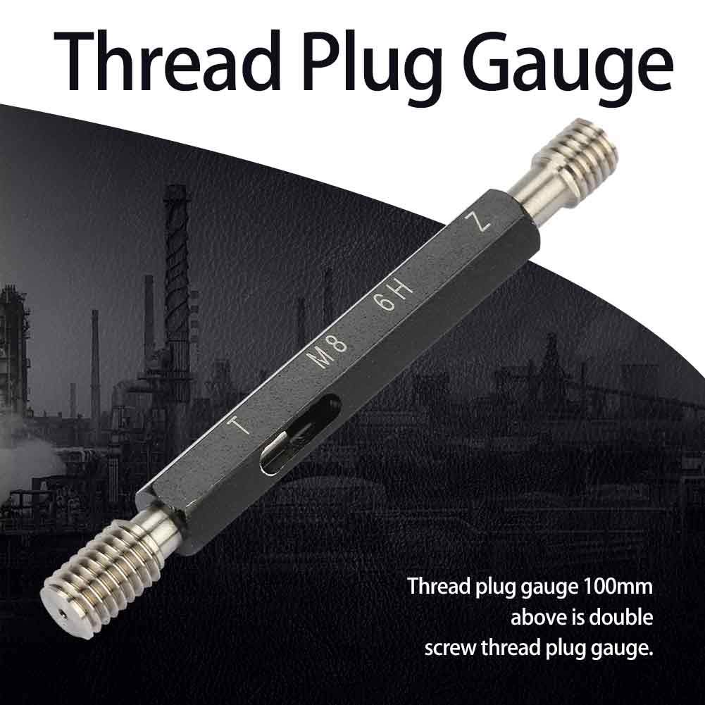 Hilitand Threaded Plug Gauge Steel Gauge Thread Plug Gauge (M8 x 1.25)