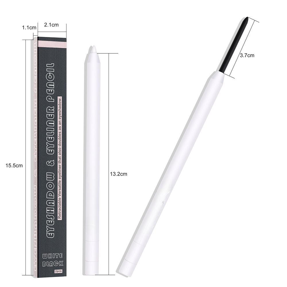 Ultra-Fine Black and White Eyeliner Pencil Set for Waterproof and Smudge-Proof Eye Makeup