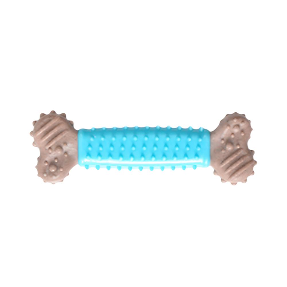 Dog Pet Toy Self-Entertainment TPR Bone-Shaped Chew Stick, Chew-Resistant Puppy Small Dog Chew Toy, 1PC синий