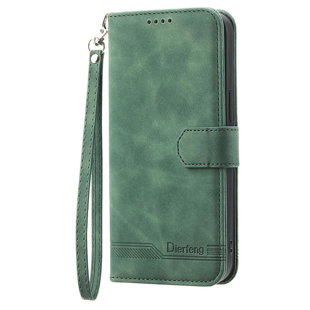 DIERFENG DF-03 For Honor 400 Lite 5G Case Lines Imprint Wallet Leather Phone Cover