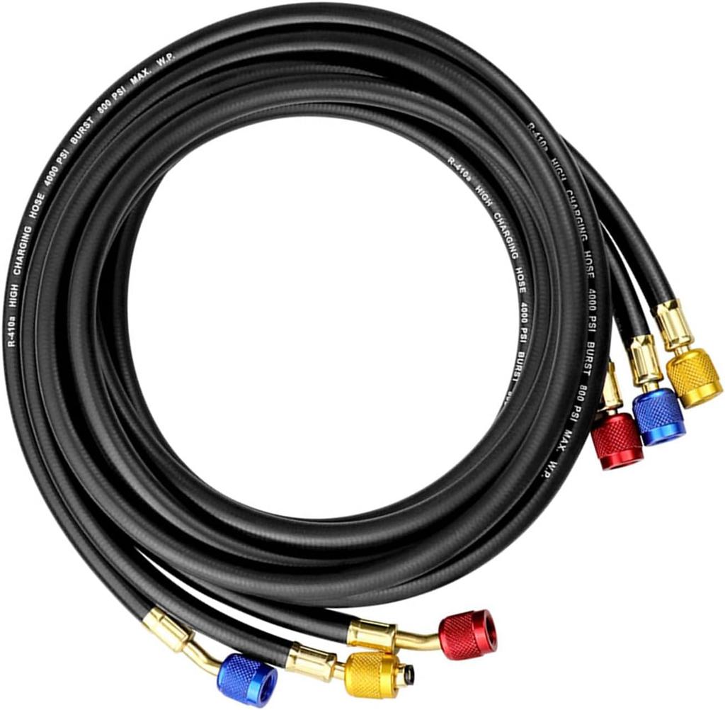3pz Tubo di Ricarica AC Refrigerante R410 Pressione di Lavoro 800-4000 PSI Adatto per HVAC Aria Condizionata R134a R32 Manometro Collettore Refrigerante