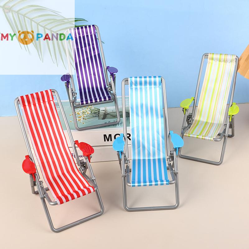 Discover Intime Blue 1/6 Dollhouse Mini Foldable Beach Chair Outdoor Casual Reclining Chair Model Dolls House Furniture Decor Pretend Enjoy Toy
