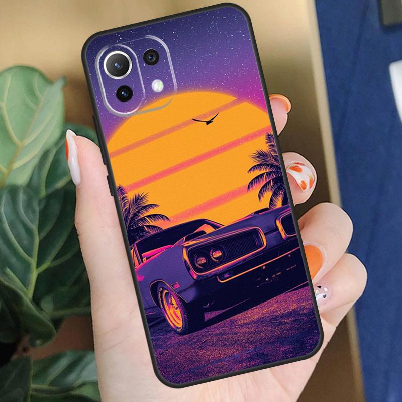 Synthwave 80's Retro Neon vaporwave Case For Xiaomi 17 Pro Max 14 15 Ultra 13T 14T 15T Pro POCO F8 F7 F5 F6 X5 X6 X7 Pro Coque