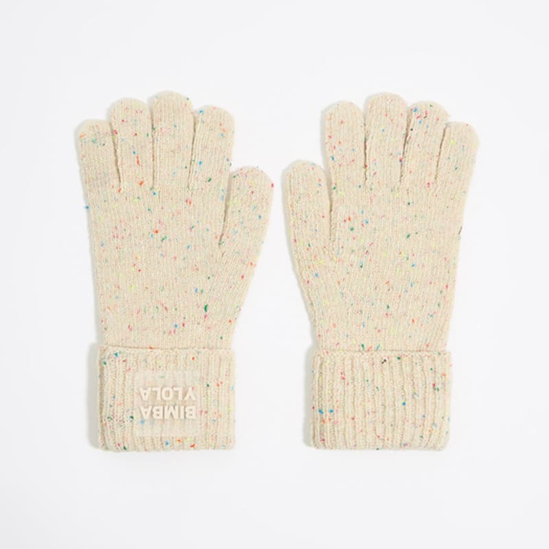 

Перчатки шерстяные BIMBA Y LOLA бежевые с логотипом B246AIG007IVB Ivory_M
