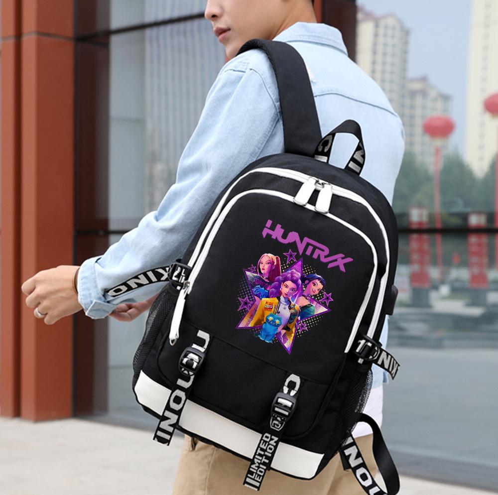 Anime K-Pop Demon Hunters Printed Large Capacity Backpack for Teenger Student Girl Boy Schoolbag Bookbag Kid Gift Women Waterproof Travel Bag
