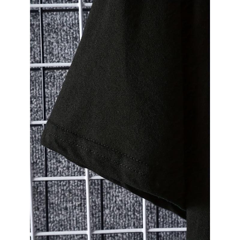 European sizes Men's Summer Short Sleeve Printed T-shirt, Crew Neck Comfortable Tops For Men