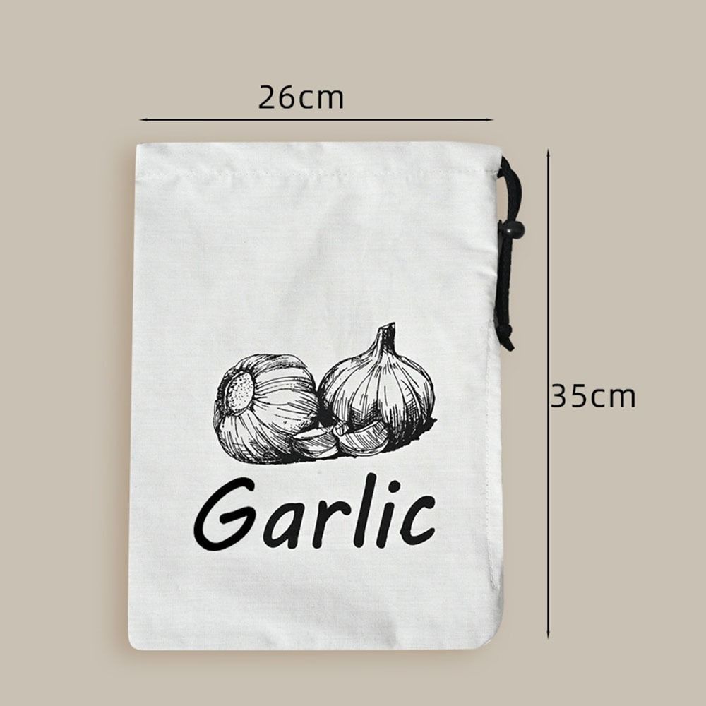 Large Vegetable Storage Bags Reusable Canvas Bag Portable Kitchen Storage Pouch