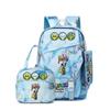 Popular Rhythm Box Sprunki Music Game School Bag Backpack Pencil Bag Three-piece Student Backpack D